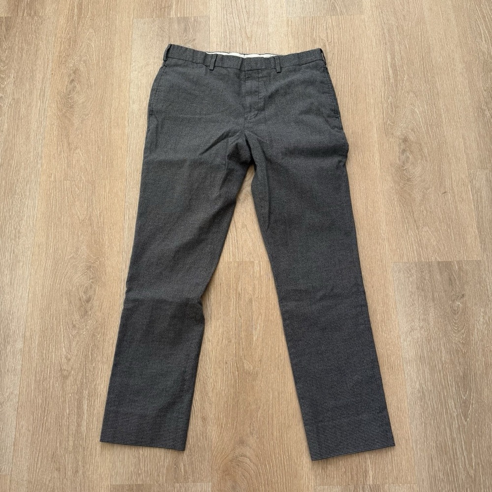 Brooks Brothers Red Fleece Houndstooth Chino Pants‎ Flat Front Size Men's 36x32